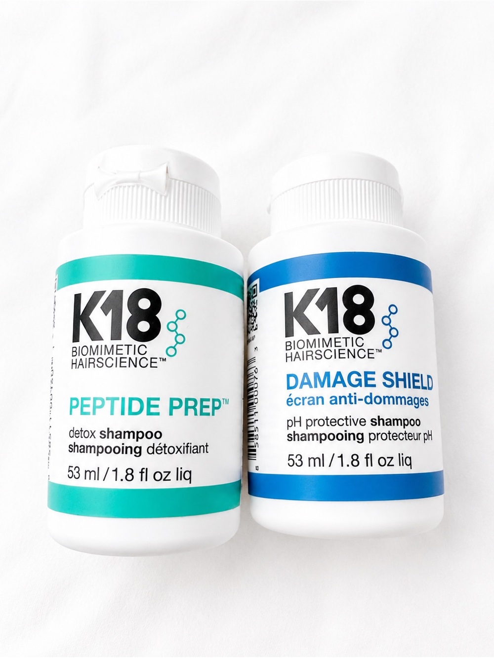 K18 Peptide Prep & Damage Shield Mini Shampoos - 53ml or 1,8 oz, new